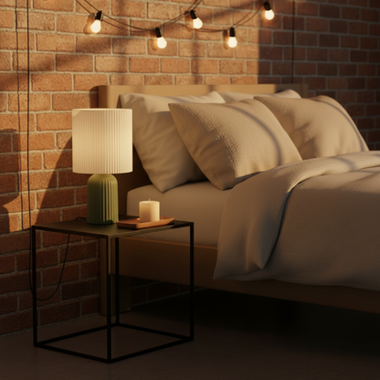 Calthea Lamp – Ambient Lighting | Modern Bedside or Shelf Accent