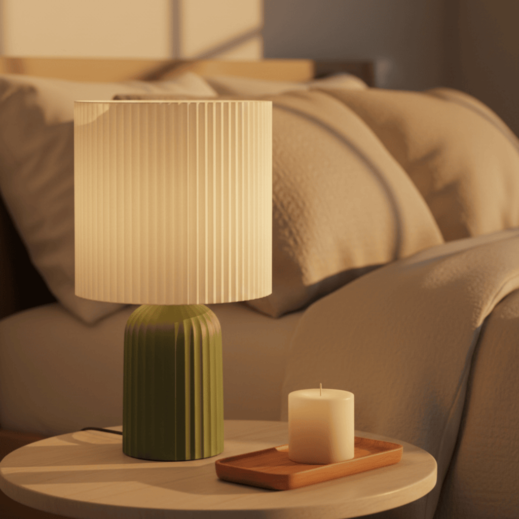 Calthea Lamp – Ambient Lighting | Modern Bedside or Shelf Accent