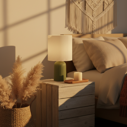 Calthea Lamp – Ambient Lighting | Modern Bedside or Shelf Accent